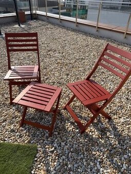 Záhradné stoličky plus stôl sedenie, ikea