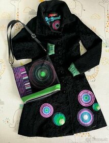 Kabát Desigual s handmade kabelkou - 1