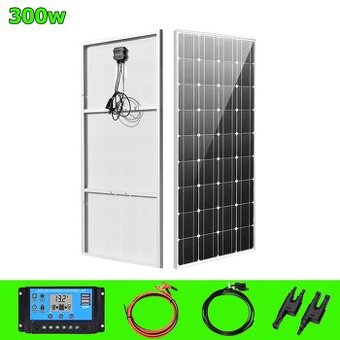 Solarne panely 12V + menič 240V +LiFePo4 bateria