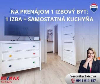 NA PRENÁJOM: Útulný 1-izbový byt na prenájom v Malackách – c