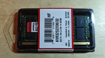 64GB 2x 32GB Kingston DDR4 SO-DIMM (KVR32S22D8/32), 3200MHz