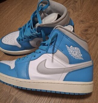 Tenisky Nike - Jordan 1 Mid Dark Powder Blue White