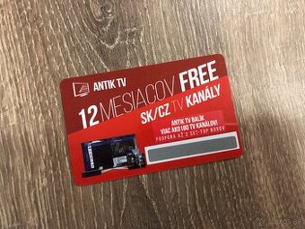 Predam 12 mesacny kupon / voucher na AntikTV