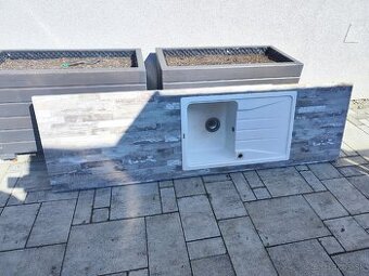 Kuchynský drez BLANCO SONA 45S biely (set)