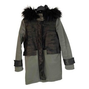 SISLEY luxusna damska vojenska zelena vetrovka