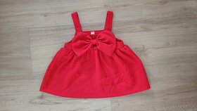 Červené šaty s mašľou veľ. 80 - 1