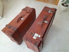 Staré celokožené cestovné kufre SIPRA