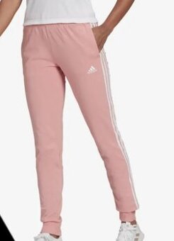 Pudrovoružové tepláky Adidas M - 1