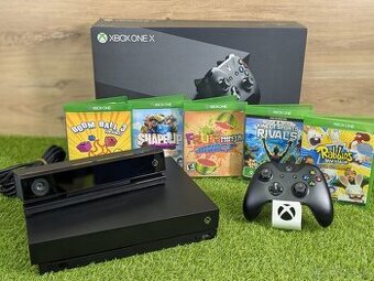 Xbox One X 1TB, 1 ovládač, Kinect a 5 pohybových hier