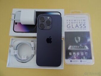 iPhone 14 PRO 128GB PURPLE - ZÁRUKA 1 ROK - 100% BATERIA