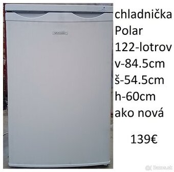 predám chladničku nerez aj bielu