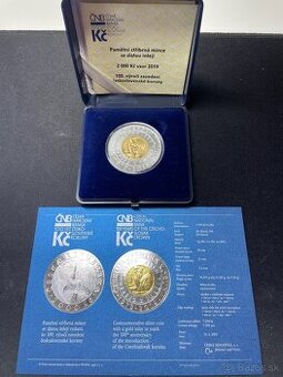 Zavedenie ceskoslovenskej koruny 1919 - 2019 / 2000 kc