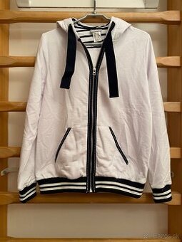 Bielo čierna mikina