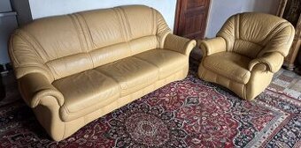 Kožená sedací souprava 3+1,5837