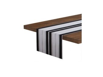 Obrus Behúň Pásiky Brilliant 40x135cm Čierna/Strieborná