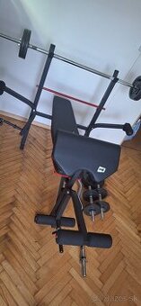 nakladací činkový set Strong 76 kg + posilňovacia lavica HS-
