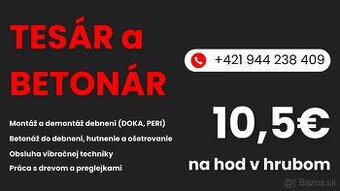 Zamestnáme tesárov a betonárov