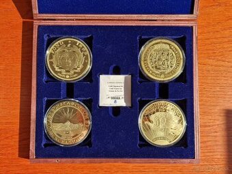 Sada pozlátených mincí Gold Giants 2012 v kvalite proof