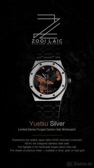 Automatické hodinky  - jedinečné s karbonovým číselníkom