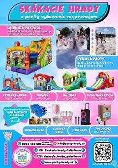 Skákací hrad na prenájom