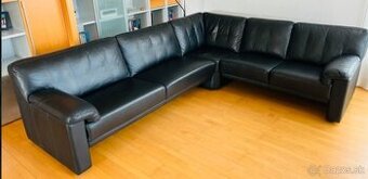 Rohová moderní kožená sedací souprava, 4262