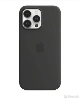 Čierne silikónové puzdro MagSafe Apple iPhone 14 Pro