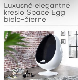 Luxusné elegantné kreslo Space Egg