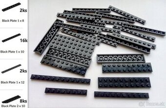 X5 Lego® Originál diely, čierne (nové, nehrané, 28ks)