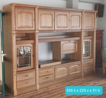 Obývacia stena masív dub