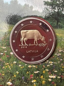 Pamätna 2€ minca Lotyšško 2015 coincard