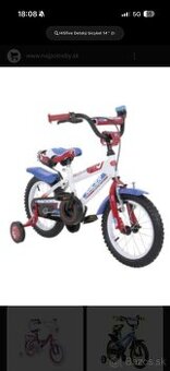 Detský bicykel 14'' RED/BLUE od 2-4roky