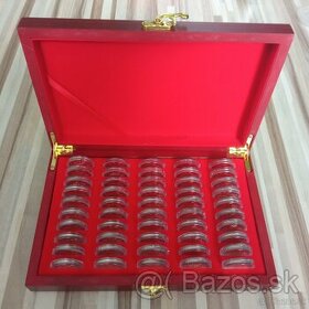 Kufrík na 50 mincí, zbierka mincí,UNC, 2€ euro