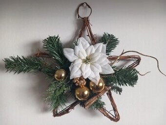 Vianočná umelá dekorácia Hviezda 34x32 cm