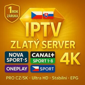 IPTV Gold Server 4K UHD (1 rok)