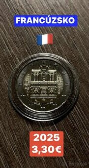 Pamätné dvojeurové mince Francúzsko 2025 - NOVINKA