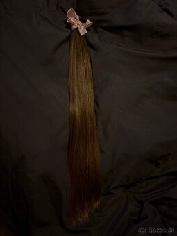 70cm/100g úplne nové svetlo-hnedé vlasy