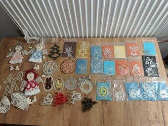 Paličkovaná čipka ozdoby, anjeli, vločky atď.