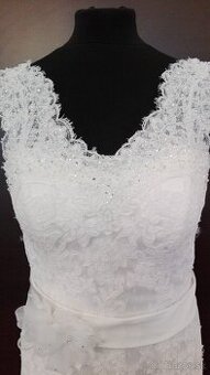 svadobné šaty biele krajkové