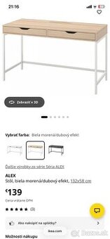 Ikea ALEX stol a suflikovy kontajner