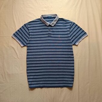 GANT pruhovaná polokošeľa s krátkym rukávom tričko XXL 2XL