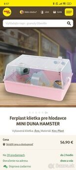 Klietka pre škrečka ružová