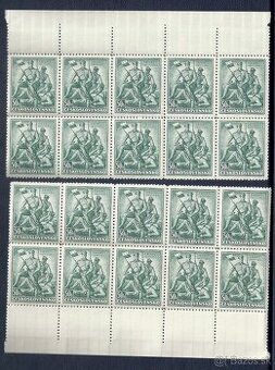 Známky, zbierka, bloky Zborov 1937, ČSR I