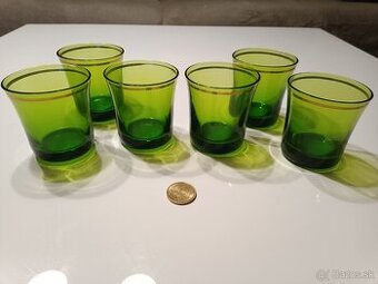 Zelené poháre sada 6ks