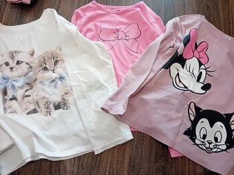 Dievčenské tričká značky HandM vo veľkosti 122/128