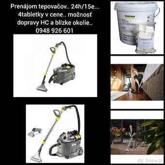 PRENÁJOM... Tepovač Karcher Puzzi 8/1 a Karcher Pizzi 10/1