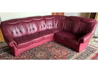 Luxusní rohová kožená sedací souprava, 3034