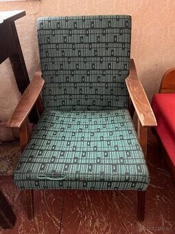 Retro calunene kreslo