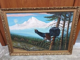 obraz olejomaľba Tetrov Hlucháň