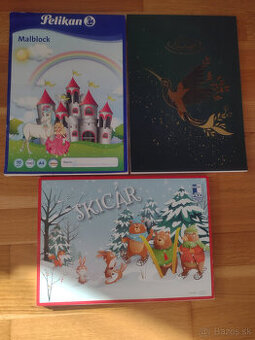 3 x skicár / zošit