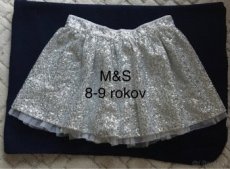 Slávnostná sukňa na 9 rokov M&S ako nová - 1
